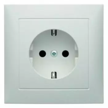 47429909 Штепсельная розетка SCHUKO с крышкой цвет: полярная белизна, матовый S.1 Berker