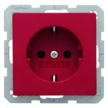47436012 Штепсельная розетка SCHUKO цвет: красный, бархат, Q.1 Berker