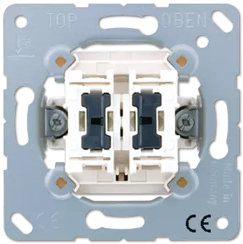 505KOU5 Выключатель 2-клавишный возм контрольной подсветки, с N-клеммой Jung