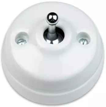 60304642 Выключатель перекрёстный,без выемки для кабеля, белый/хром Fontini