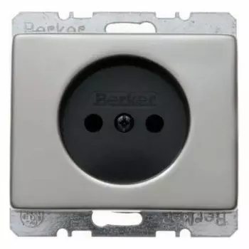 6161140104 Штепсельная розетка без защитного контакта цвет: нержавеющая сталь Arsys Berker