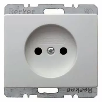6161150169 Штепсельная розетка без защитного контакта цвет: полярная белизна, с блеском Arsys Berker