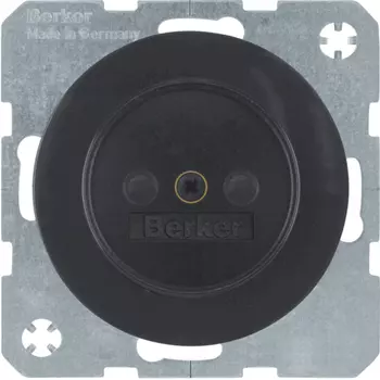 6167032045 Штепсельная розетка без защитного контакта, черная, с блеском R.1/R.3 Berker