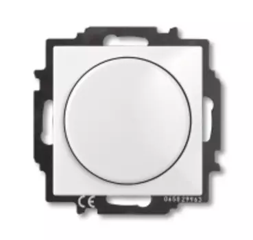 6515-0-0842 (2251 UCGL-94-507), Механизм светорегулятора Busch-Dimmer с центральной платой, 60-400 Вт, серия Basic 55, альпийский белый, ABB