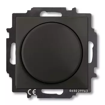 6515-0-0846 (2251 UCGL-95-5), Механизм светорегулятора Busch-Dimmer с центральной платой, 60-400 Вт, серия Basic 55, цвет chateau-black, ABB