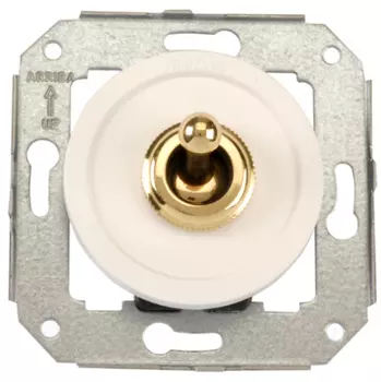 65306262 Одноплюсный выключатель, 10A-250V, хром/белый Fontini