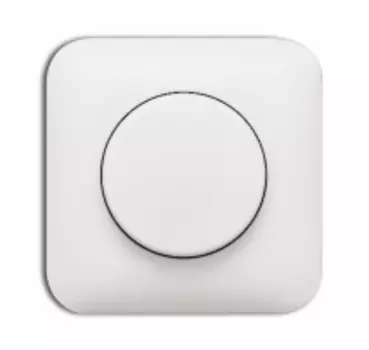 6599-0-0229 (2115 J-214), Плата центральная (накладка) с поворотной ручкой для механизма поворотного светорегулятора, с лампой подсветки, серия Reflex SI, цве альпийский белый, ABB