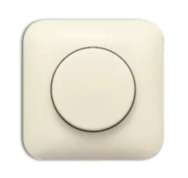 6599-0-1326 (2115 J-212), Плата центральная (накладка) с поворотной ручкой для механизма поворотного светорегулятора, с лампой подсветки, серия Busch-Duro 200 SI, цвет слоновая кость, ABB