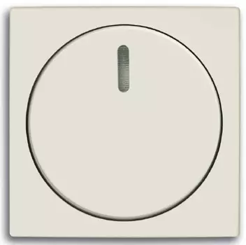 6599-0-2929 (2115-92-507), Плата центральная (накладка) с поворотной ручкой, с крепёжной гайкой и неоновой лампой подсветки, серия Basic 55, слон .кость, ABB