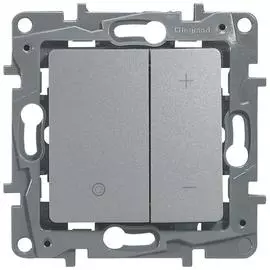 672418 Светорегулятор нажимной - Etika - 400 Вт - алюминий Legrand