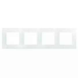 672504 Рамка Etika Белый 4-постовая Legrand