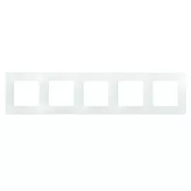 672505 Рамка Etika Белый 5-постовая Legrand