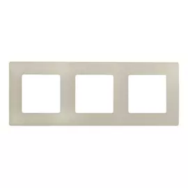 672513 Рамка Etika Слоновая кость 3-постовая Legrand