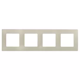 672514 Рамка Etika Слоновая кость 4-постовая Legrand