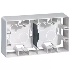 672530 Коробка накладного монтажа - 2 поста - Etika - белый Legrand