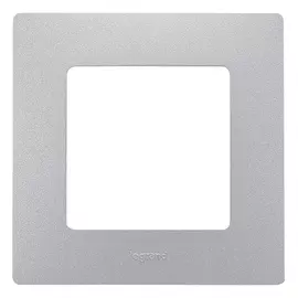 672551 Рамка Etika Алюминий 1-постовая Legrand