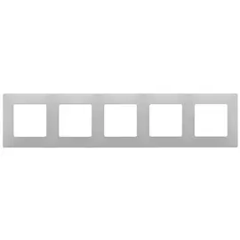 672555 Рамка Etika Алюминий 5-постовая Legrand