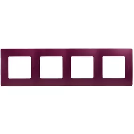 672564 Рамка Etika Сливовый 4-постовая Legrand