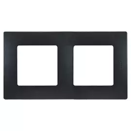 672582 Рамка Etika Антрацит 2-постовая Legrand