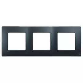672583 Рамка Etika Антрацит 3-постовая Legrand