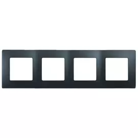 672584 Рамка Etika Антрацит 4-постовая Legrand