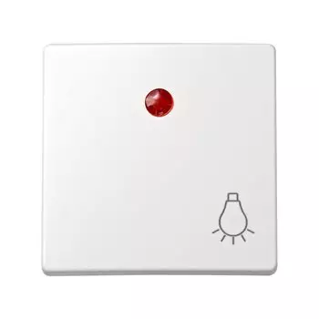 73016-60 Клавиша для выключателя одноклавишного с подсветкой кнопочного с пиктограммой "лампа", Simon 73 Loft, бел