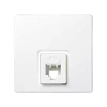 73480-60 Розетка телефонная RJ11, 4 контакта, Simon 73 Loft, белый