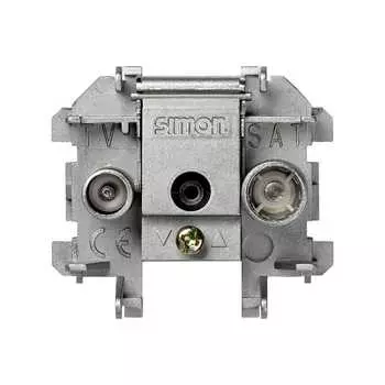 73487-69 Розетка телевизионная R-TV-SAT проходная, S73, Simon 73 Loft