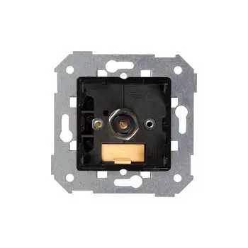 7501313-039 Светорегулятор проходной поворотно-нажимной, 40-500Вт, (лампы накал.+галоген), широкий модуль, S27 Simon