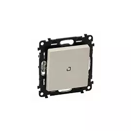 752510 Valena LIFE. Выключатель 10АХ 250В с подсветкой. С лицевой панелью. Слоновая кость Legrand