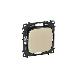 752806 Valena ALLURE. Переключатель 10АХ 250В с лицевой панелью. Безвинтовые зажимы. Слоновая кость Legrand
