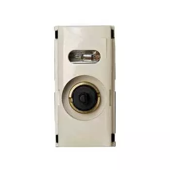 75313-69 Светорегулятор проходной поворотно-нажимной универсальный с подсветкой, 40-500Вт 230В, узкий модуль, Simon