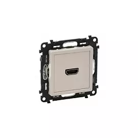 753271 Valena LIFE. Розетка для аудио/видео устройств HDMI Тип А. С лицевой панелью. Слоновая кость Legrand