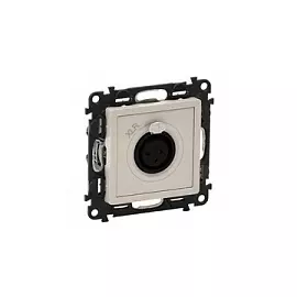 753273 Valena LIFE. Аудиорозетка с 3-контактным гнездом XLR. С лицевой панелью. Слоновая кость Legrand