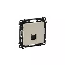 753540 Valena LIFE. Информационная розетка одиночная RJ45 Кат. 5е UTP. С лицевой панелью. Слоновая кость Legrand