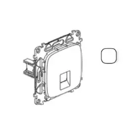 753740 Valena ALLURE. Информационная розетка одиночная RJ45 Кат. 5е UTP. С лицевой панелью. Белая Legrand
