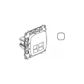753743 Valena ALLURE. Информационная розетка двойная RJ45 Кат. 6 UTP. С лицевой панелью. Белая Legrand