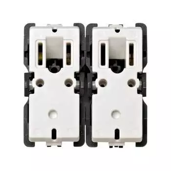 75396-69 Выключатель двухклавишный проходной для управления жалюзи, без блокировки, S82C Simon