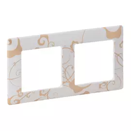754102 Рамка Valena Life Ампир белый 2-постовая Legrand
