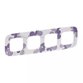 754364 Рамка Valena Allure Флора 4-постовая Legrand