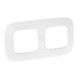 754372 Рамка Valena Allure Тиснение белый 2-постовая Legrand