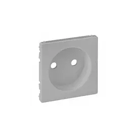 754972 Valena LIFE. Лицевая панель силовой розетки 2К. Алюминий Legrand