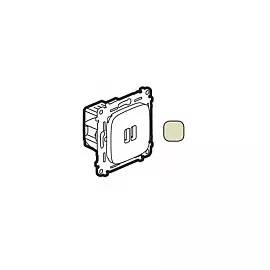 754996 Valena ALLURE. Зарядное устройство с двумя USB-разьемами 240В/5В 1500мА. С лицевой панелью. Слоновая кость Legrand