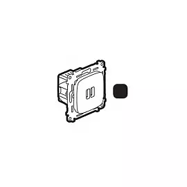 754998 Valena ALLURE. Зарядное устройство с двумя USB-разьемами 240В/5В 1500мА. С лицевой панелью. Антрацит Legrand