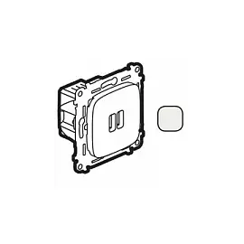 754999 Valena ALLURE. Зарядное устройство с двумя USB-разьемами 240В/5В 1500мА. С лицевой панелью. Жемчуг Legrand