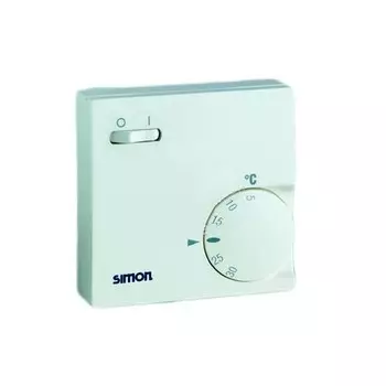 75503-61 Термостат управления системами отопления и кондиционирования, накладной монтаж без рамки, 10-5А 230В Simon