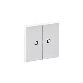 755220 Valena LIFE. Лицевая панель для выключателя двухклавишного с подсветкой . Белая Legrand