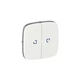 755225 Valena ALLURE. Лицевая панель для выключателя двухклавишного с подсветкой . Белая Legrand