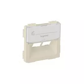 755381 Valena LIFE. Лицевая панель для информационных розеток Rutenbeck двойная. Слоновая кость Legrand