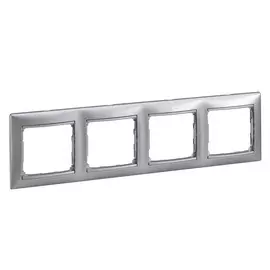 770154 Рамка Valena Алюминий 4-постовая Legrand